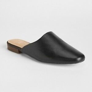 NEW GAP black leather mules size 7
